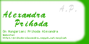 alexandra prihoda business card